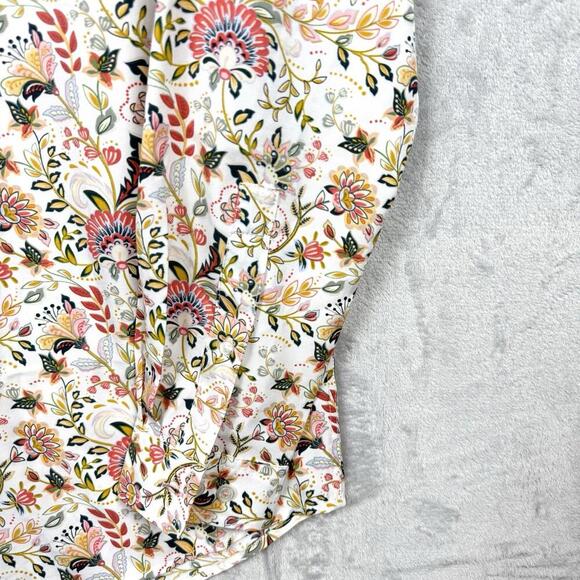 C-LAB NYC Floral Print Long Sleeve Shirt Men Sz M 15½ 33–34 Stretch Modern Fit - Picture 6 of 12